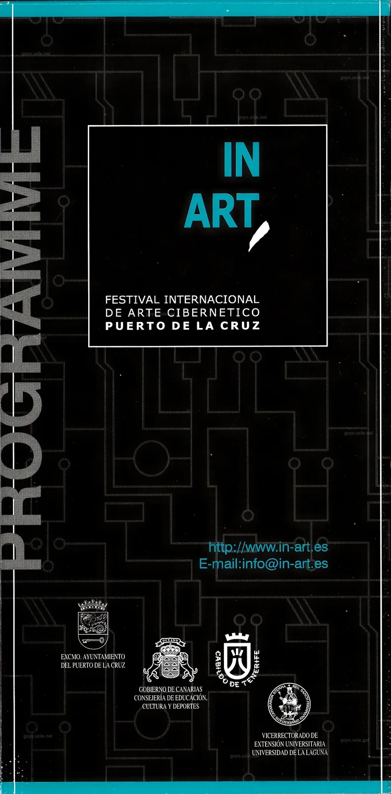 Portada de IN' ART. FESTIVAL INTERNACIONAL DE ARTE CIBERNÉTICO